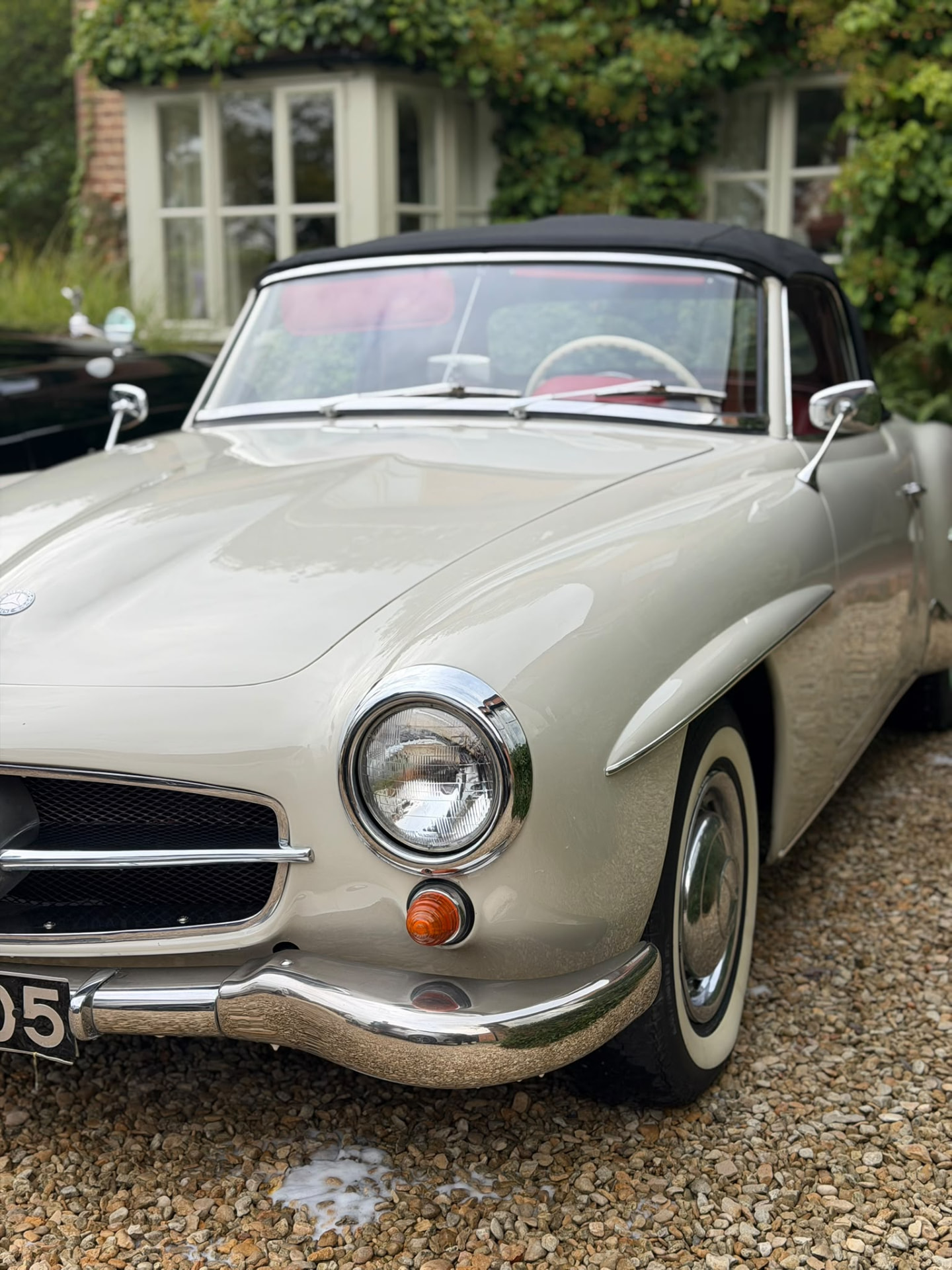 Mercedes 190sl shown in the supplied headlight restoration photos
