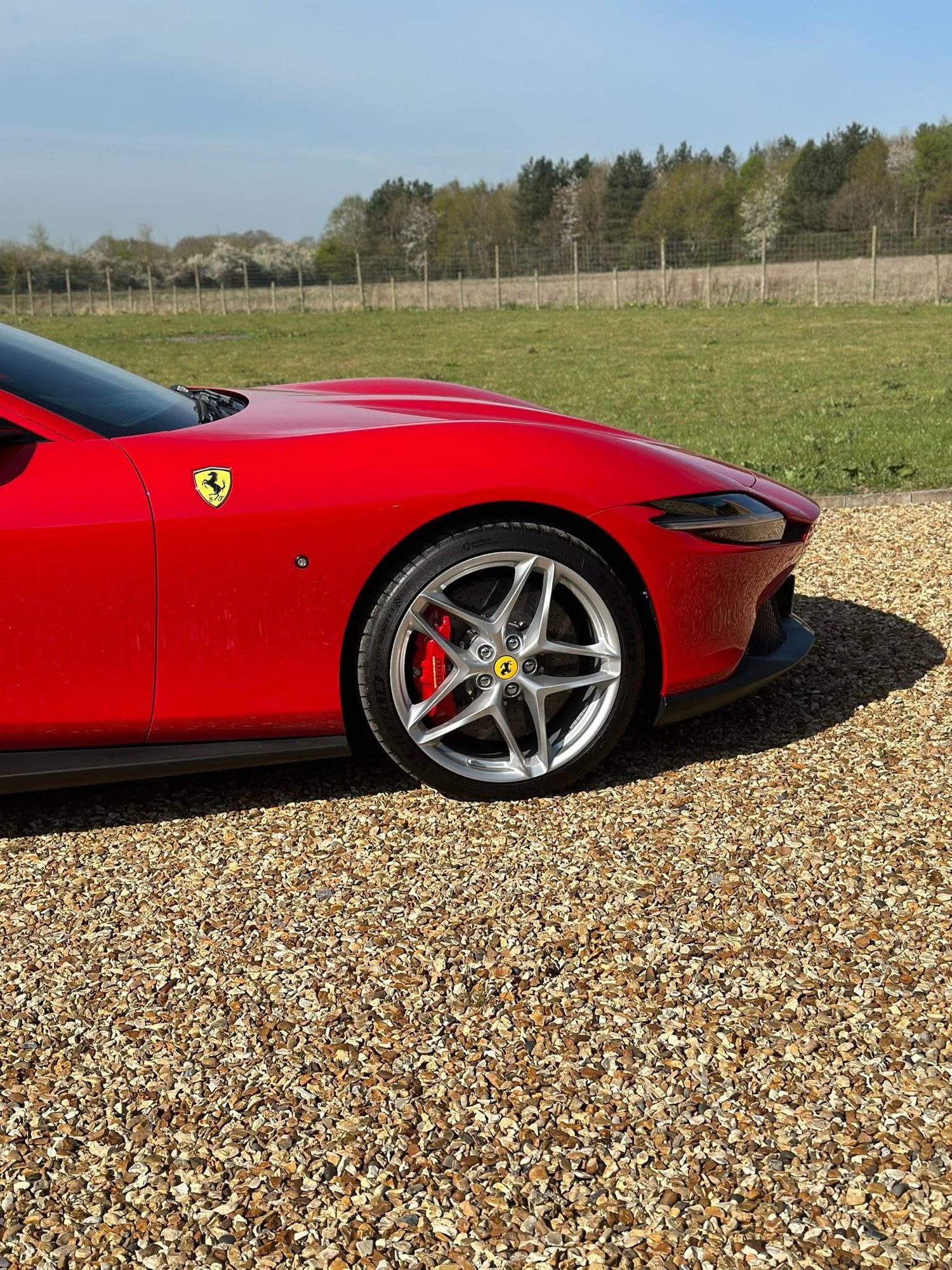 Ferrari Roma shown in the supplied machine polishing photos