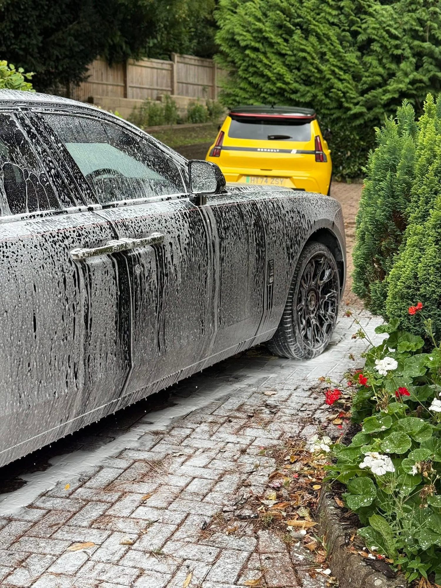 Rolls Royce Ghost Snow Foam shown in the supplied deep cleans photos