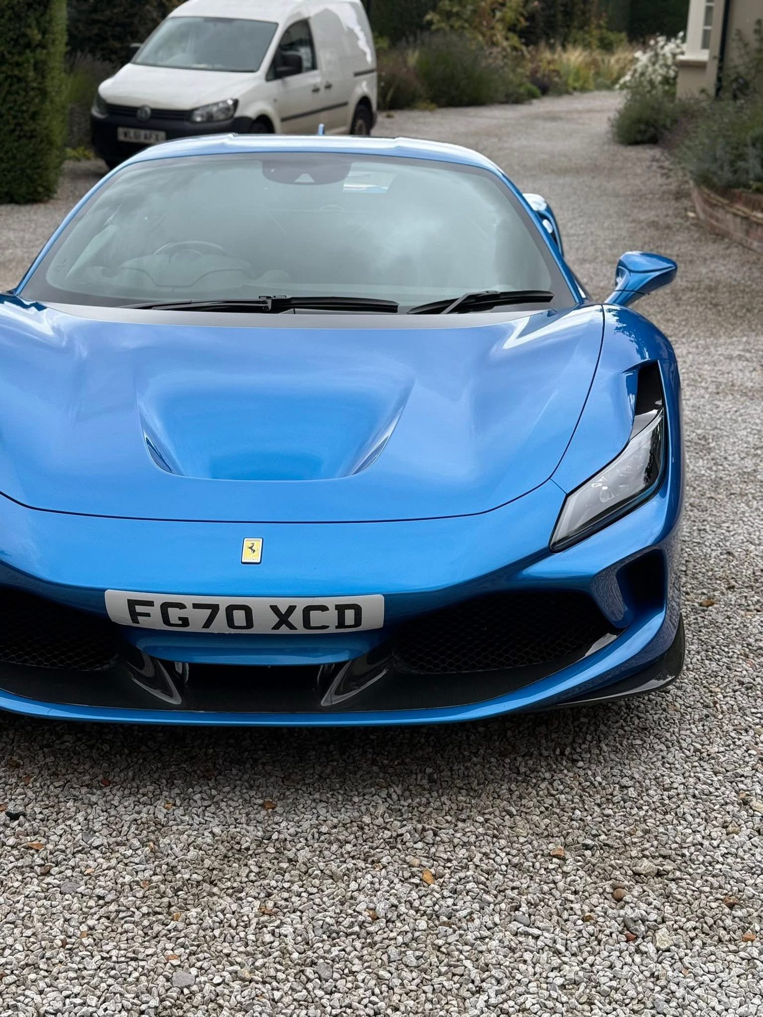 Ferrari F8 Tributo shown in the supplied headlight restoration photos