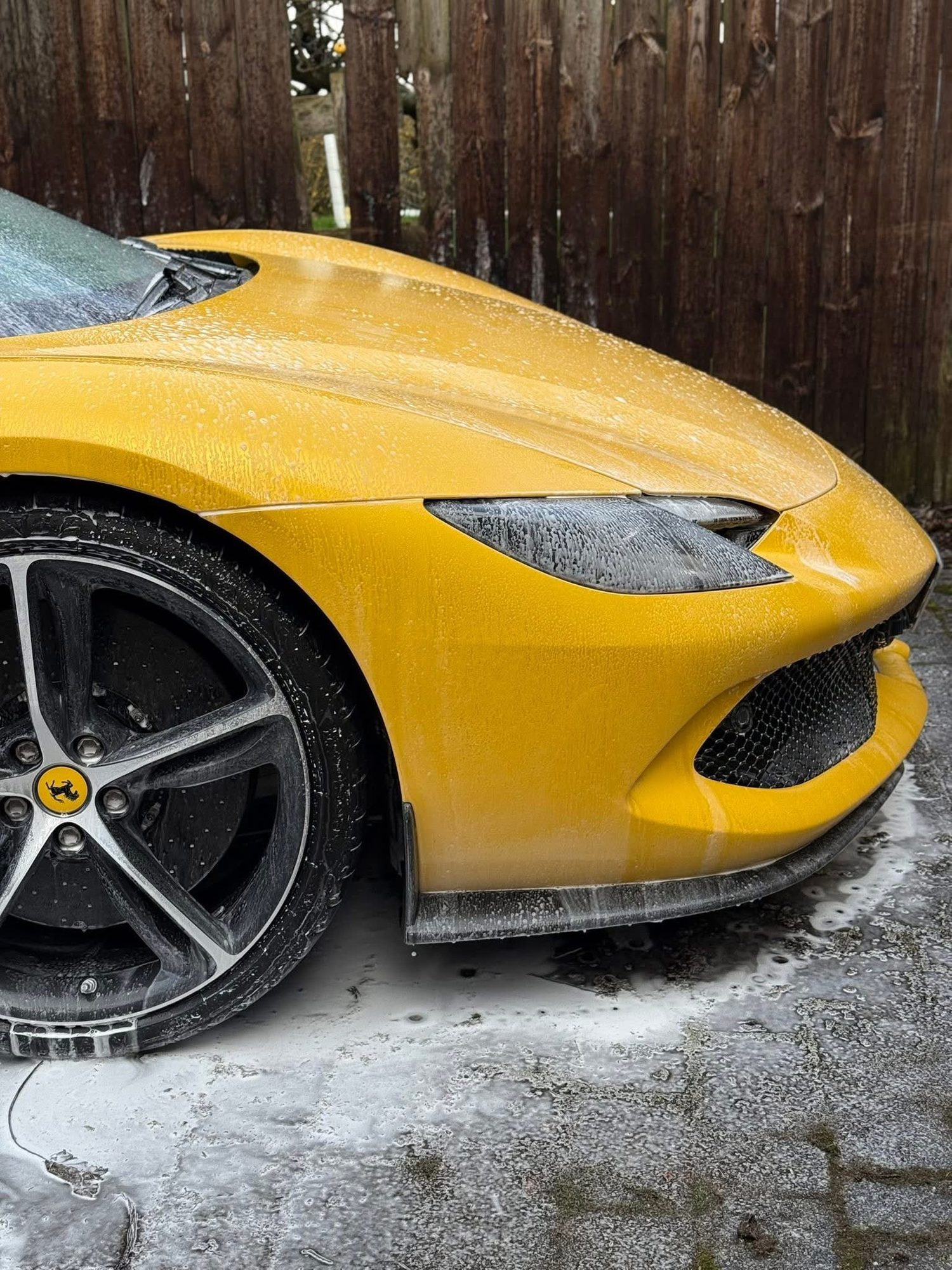 Ferrari 296 Snow Foam shown in the supplied deep cleans photos