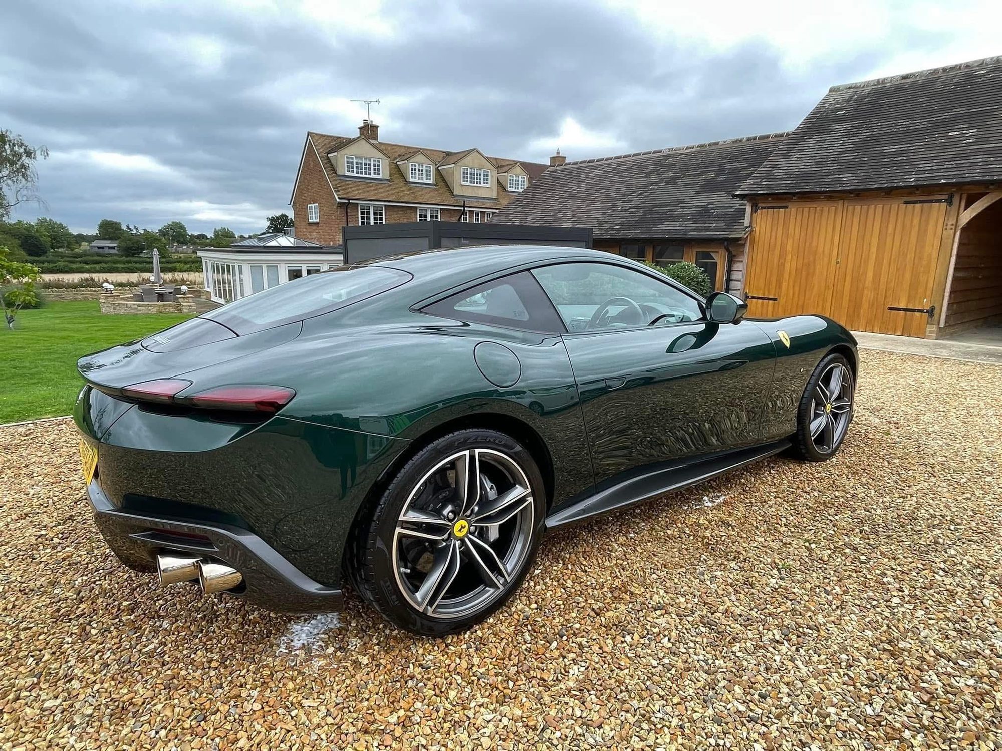 Ferrari Roma shown in the supplied machine polishing photos