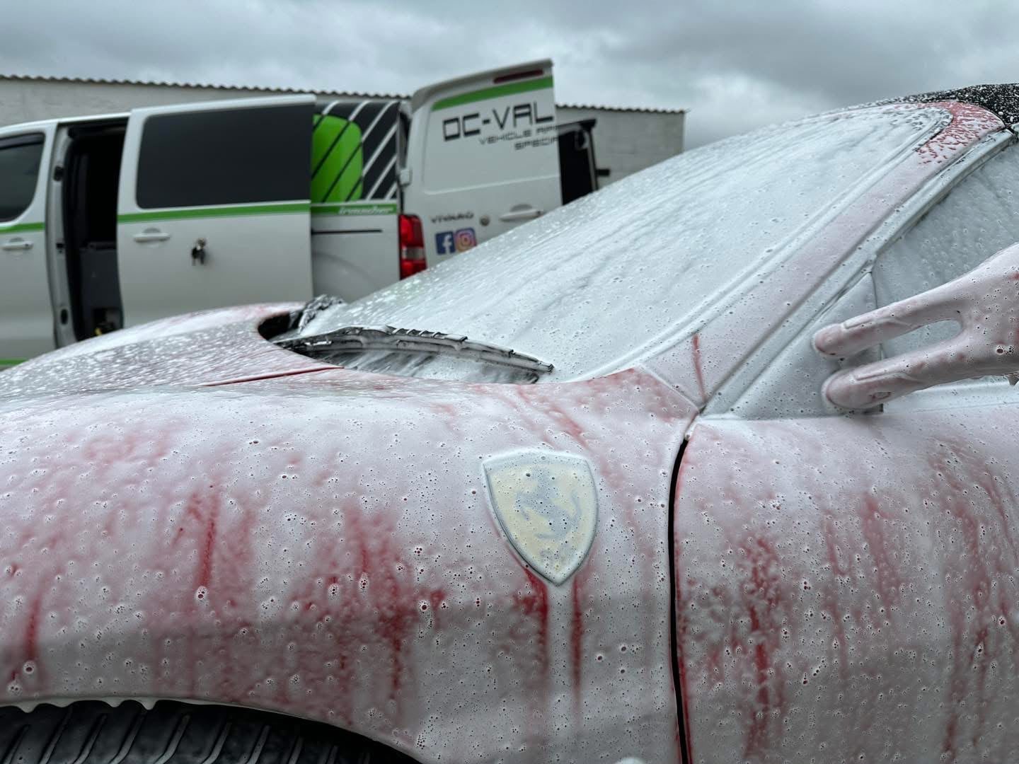 Ferrari Snow Foam shown in the supplied deep cleans photos