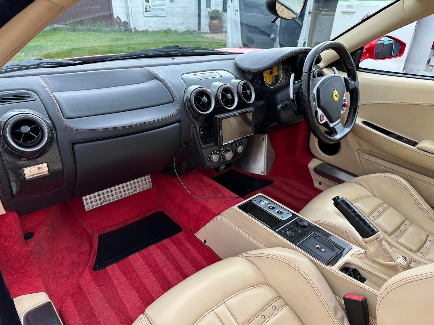 Ferrari F430 Interior shown in the supplied seats deep cleaned photos