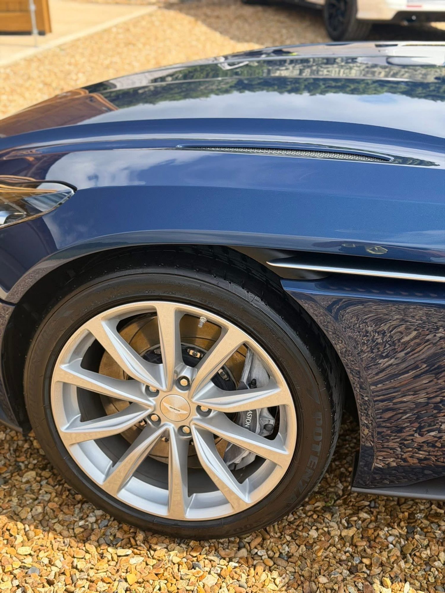 Aston Martin DB11 shown in the supplied paint correction photos