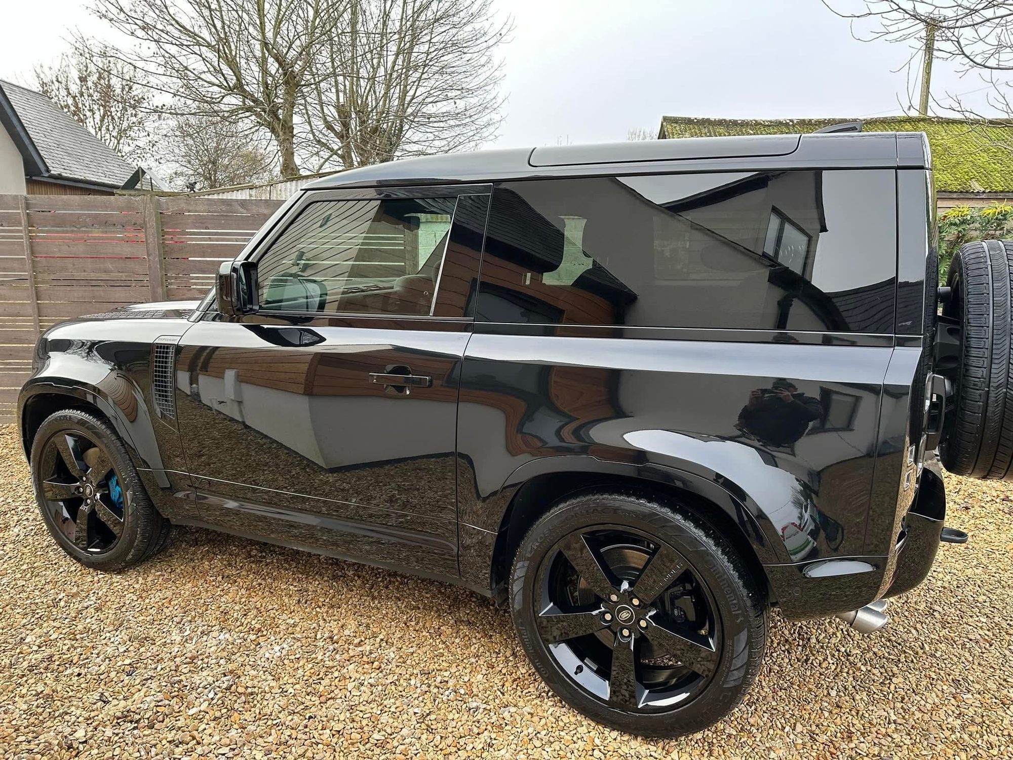 Land Rover Defender shown in the supplied ceramic coating photos