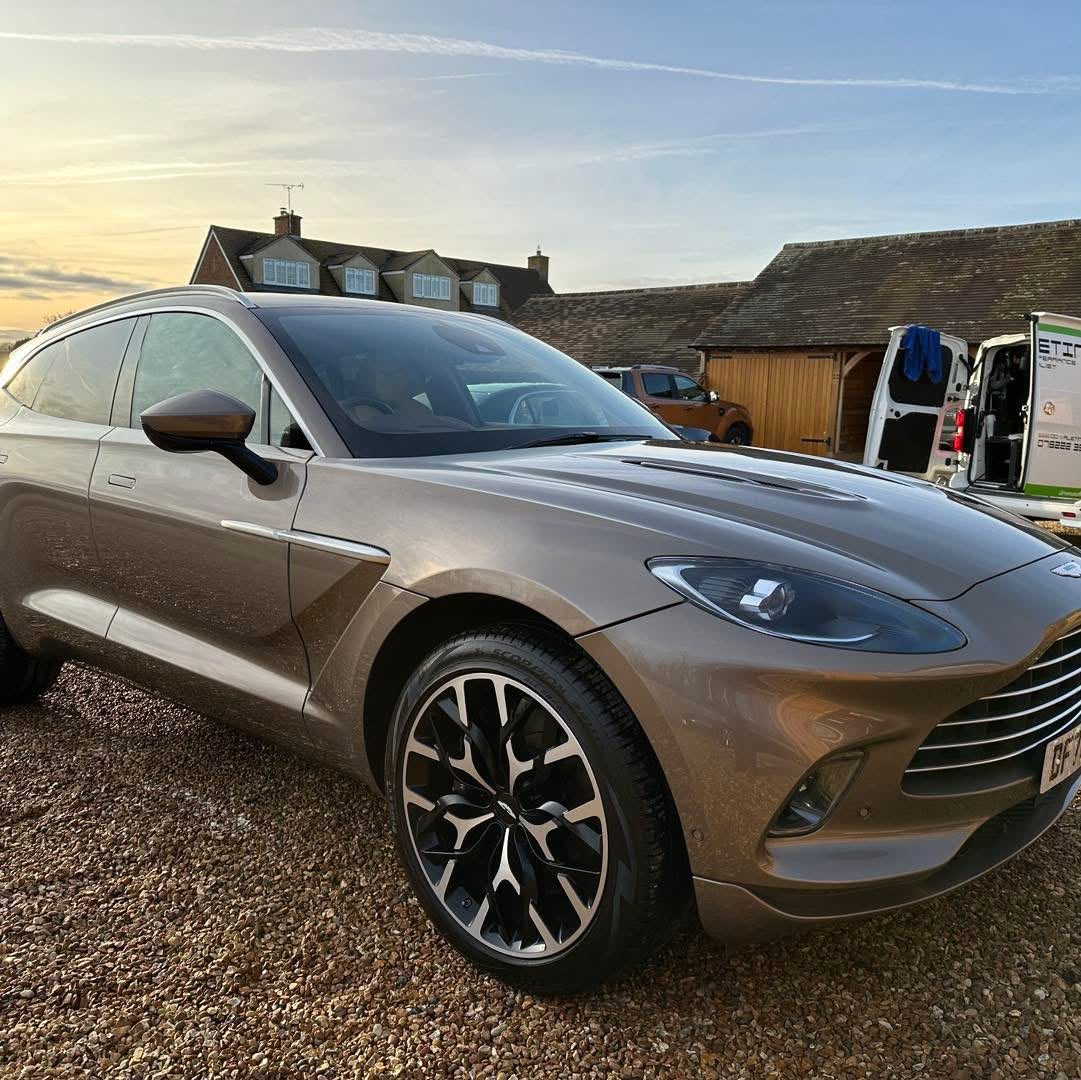 Aston Martin DBX shown in the supplied mobile car valeting photos