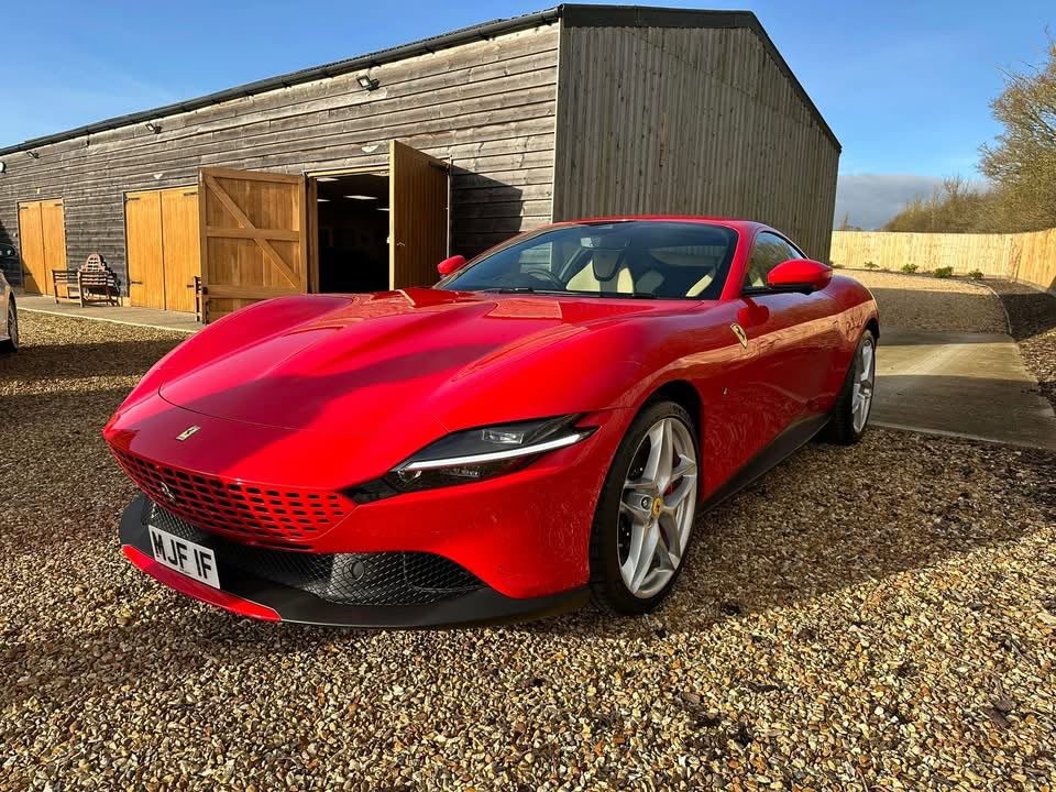 Ferrari Roma shown in the supplied paint correction photos