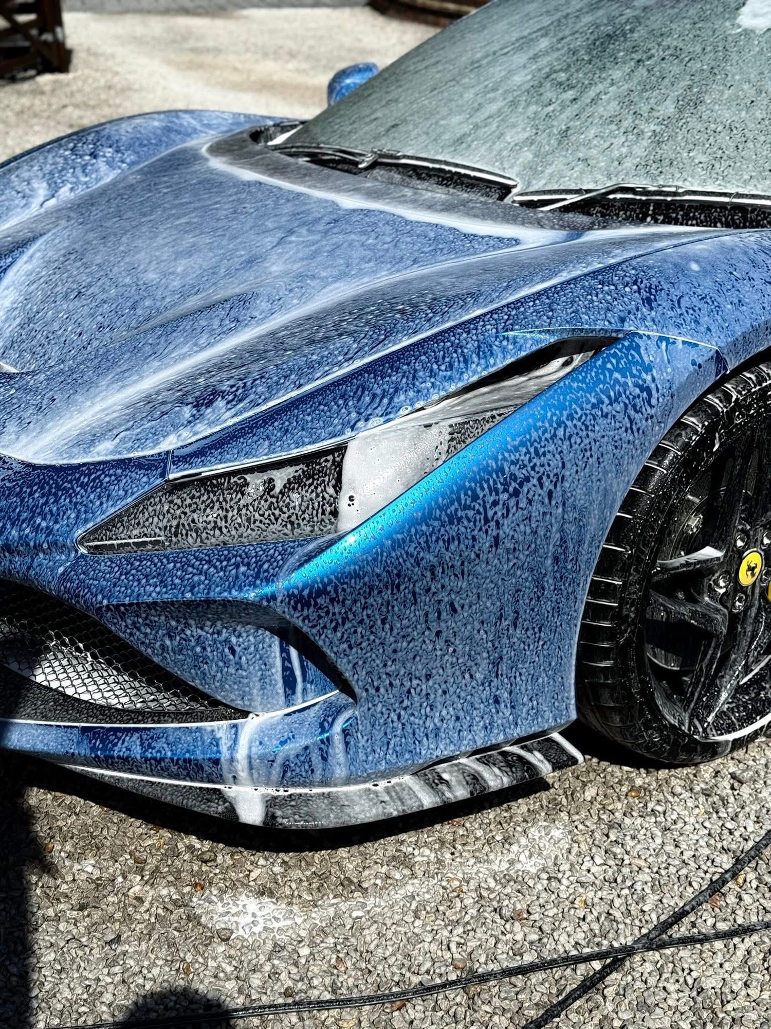 Ferrari F8 Tributo Snow Foam shown in the supplied deep cleans photos