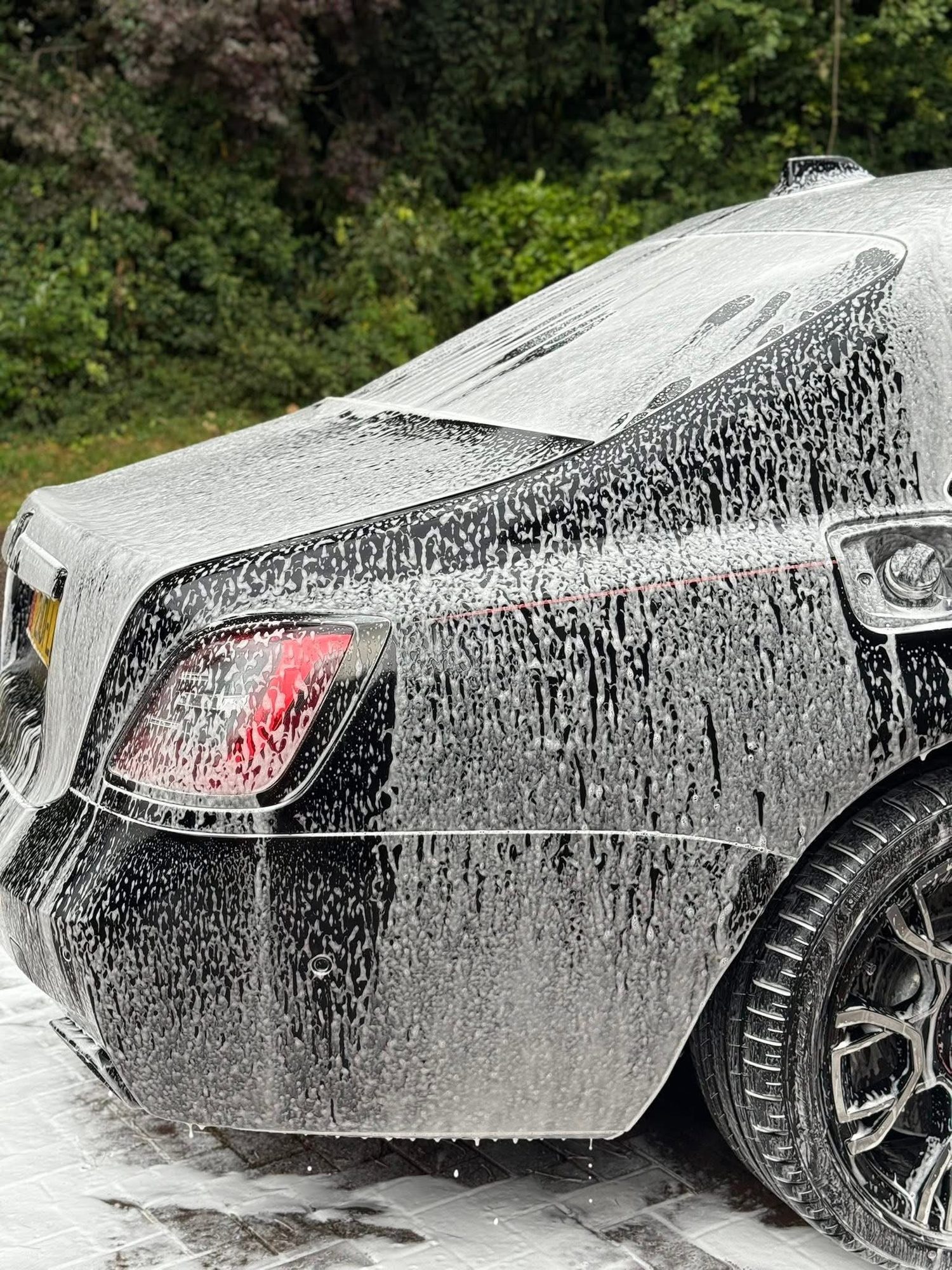 Rolls Royce Ghost Snow Foam shown in the supplied deep cleans photos