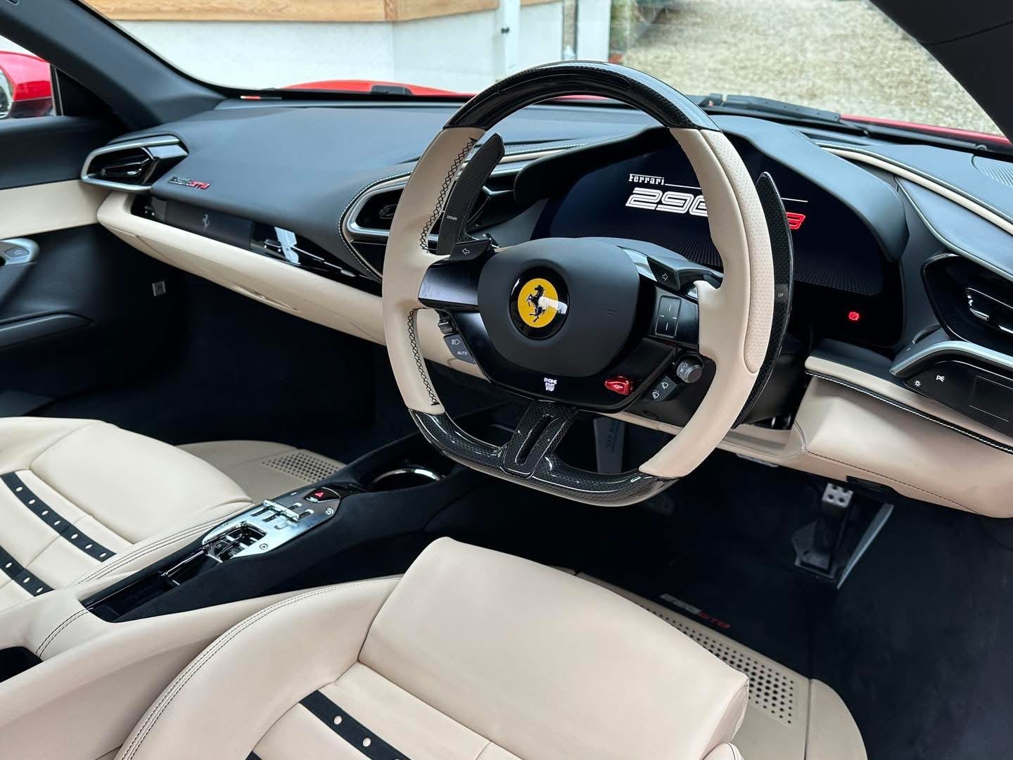 Ferrari 296 Interior shown in the supplied seats deep cleaned photos