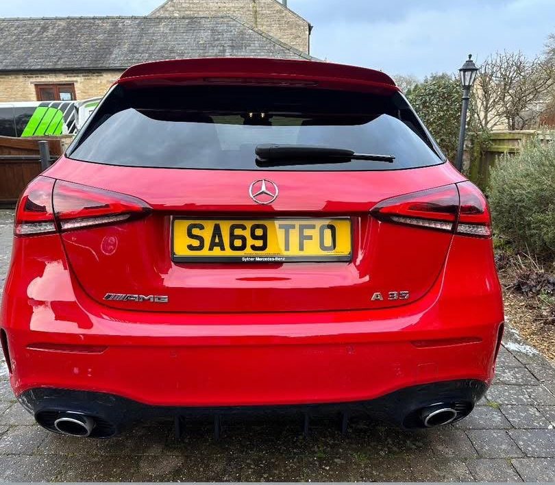 Mercedes AMG A35 shown in the supplied mobile car valeting photos